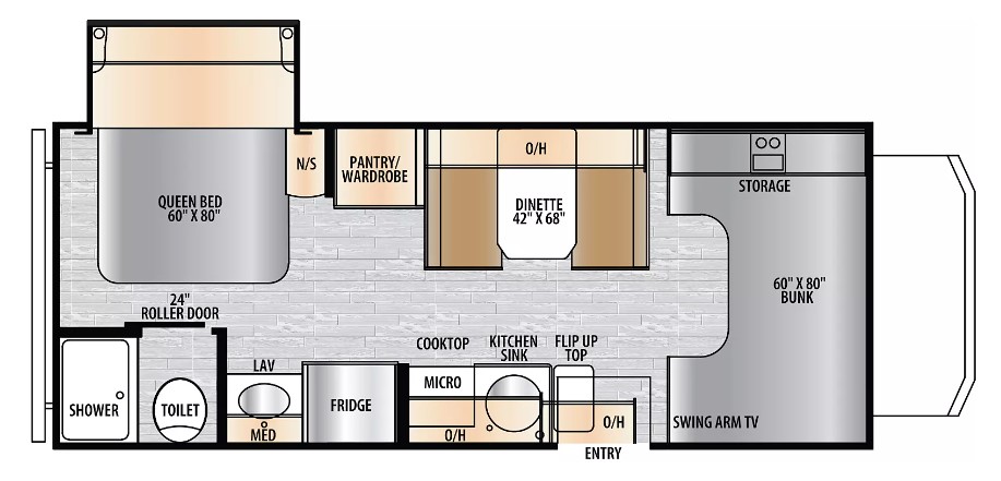 2024 EAST TO WEST RV ENTRADA 2200S-E450*23, , floor-plans-day image number 0